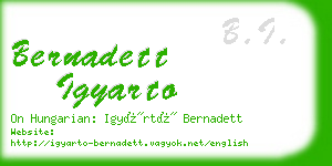 bernadett igyarto business card